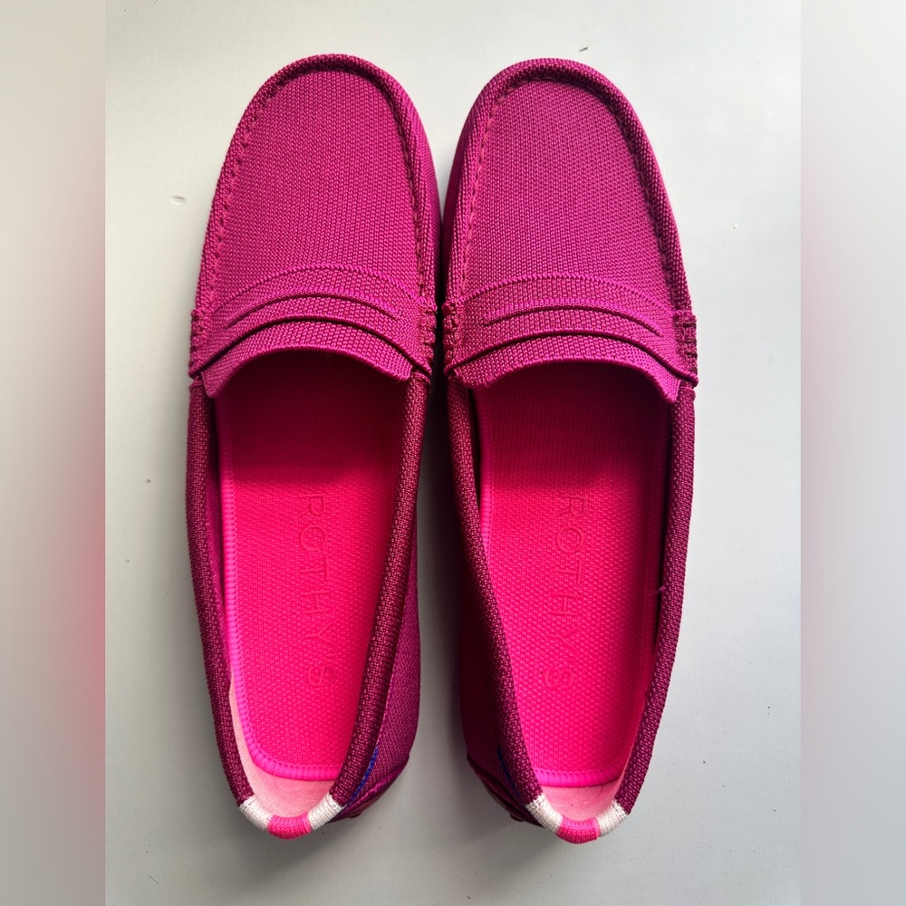 Rothy’s Raspberry Driver loafers